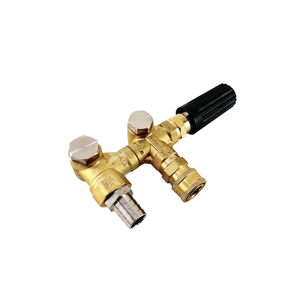 Bypass Regulating Valve 3625psi Flow 25L/min High Pressure Washer Adjustable Pressure Regulator