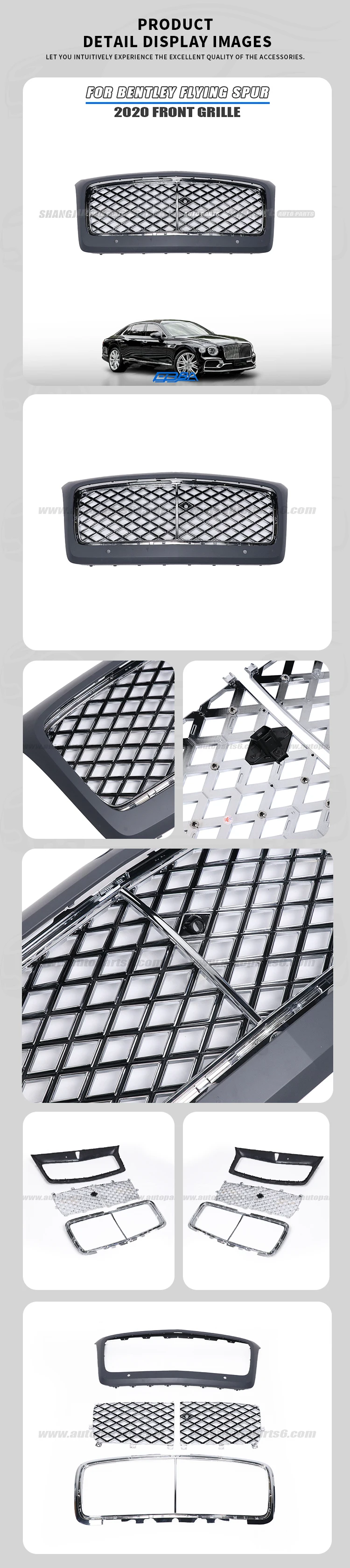  auto parts new car fender car grill kit for bentley flying spur 2020-3