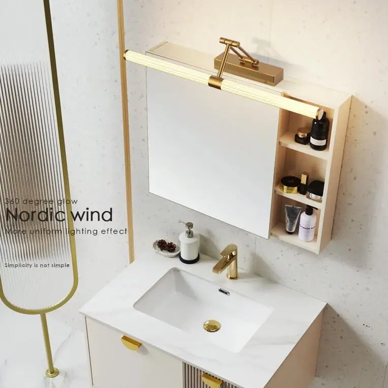 Adjustable LED Mirror Light Wall Lamp for Bathroom Hotel House Restaurant Villa Mall Toilet Iron Light-Up Picture Gallery Decor