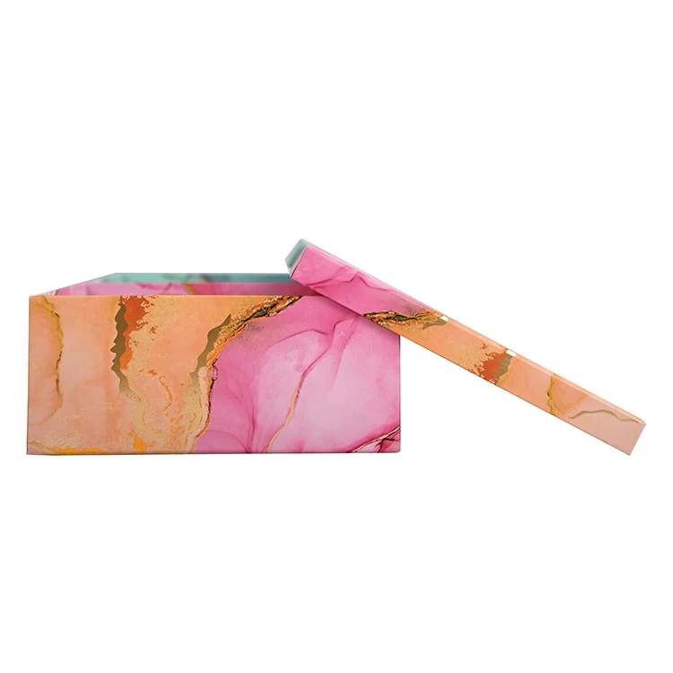 Recyclable Custom  Lid and Base Box High End Rigid Cardboard Flower Rose Packaging Box for Gift Packaging