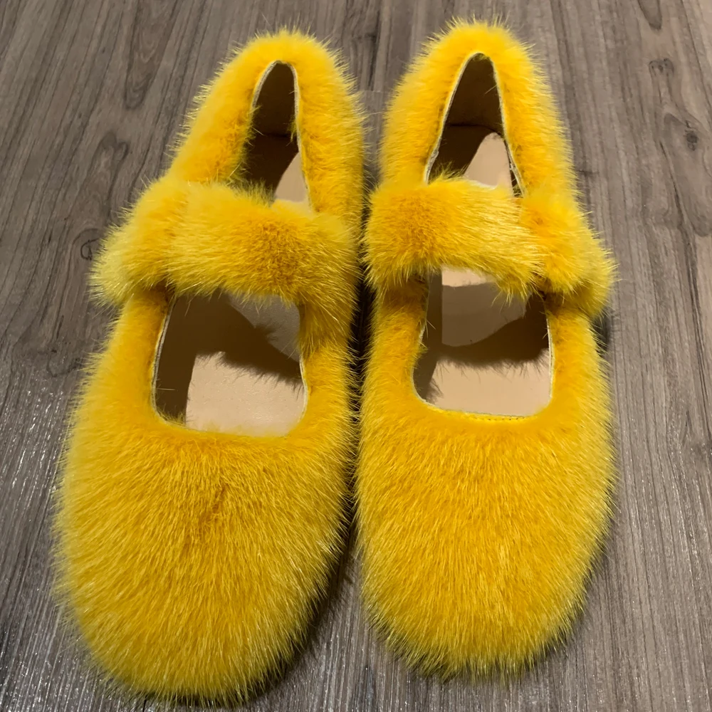flat heel fur shoes womens real mink sandals - buy mink fur