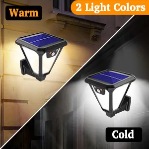 product 2 in 1ip65 waterproof 7000k 2400mah battery 2 colors wall landscape garden street patio led pir motion sensor solar lights-38