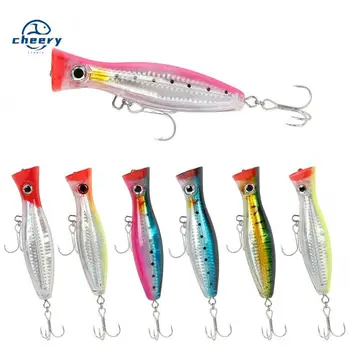 CHEERY Angle for 12cm/43g 8 Colors ABS Plastic Artificial Hard Bait Popper Fishing Lure Saltwater River Lures Snakehead Sea – Popper – view 2