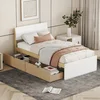 White + Light Oak + Drawers
