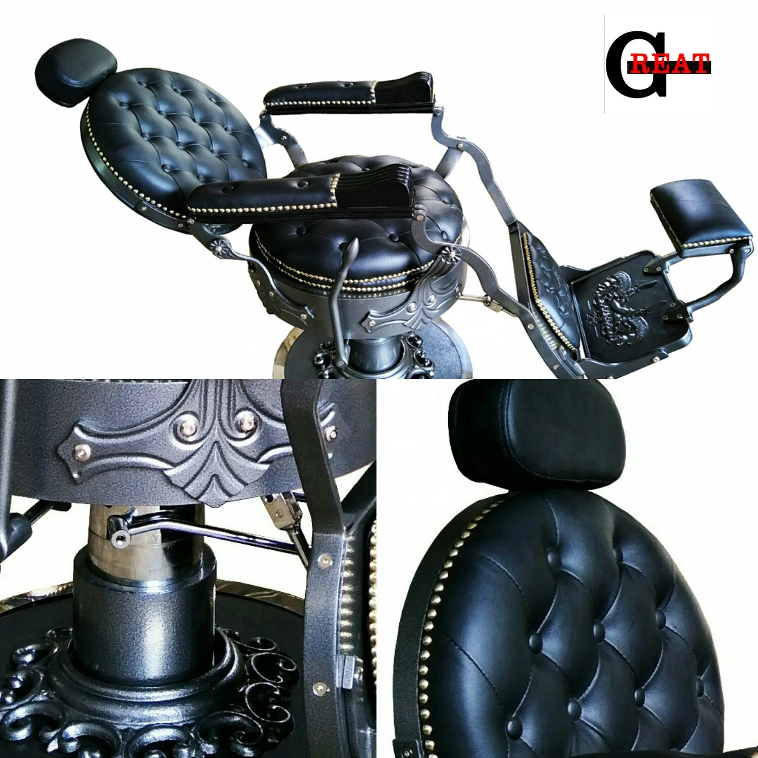 
 Отличная Фошань Античная дешевая оптовая продажа винтажная для укладки гидравлический насос парикмахерские кресла для парикмахерский салон мебели распродажа  