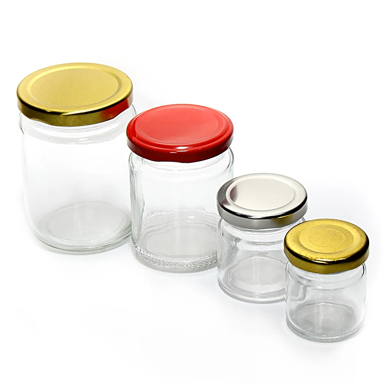 200ml 250ml 350ml 480ml 500ml 750ml 1000ml Wide Round Mouth Glass Jar for Food Jam Sambal Packaging