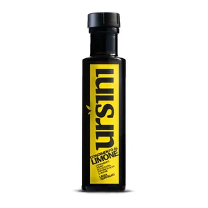 High Quality Italian Extra Virgin Olive Oil with Yellow Lemon 100 ml Glass Bottle for Retail
