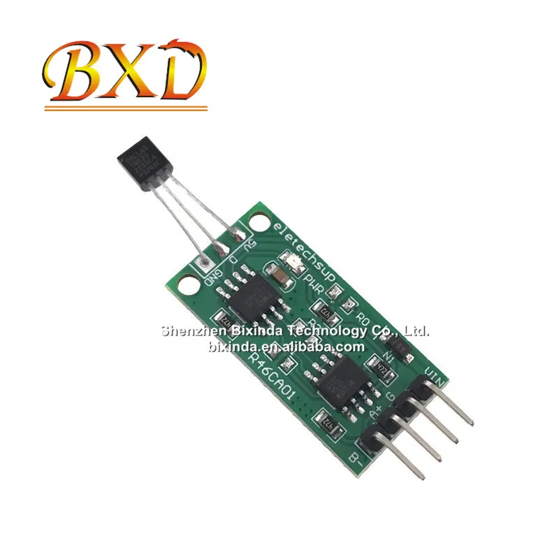 6-25v Rs485 Ds18b20 Temperature Sensor Modbus Rtu Serial Port Remote ...