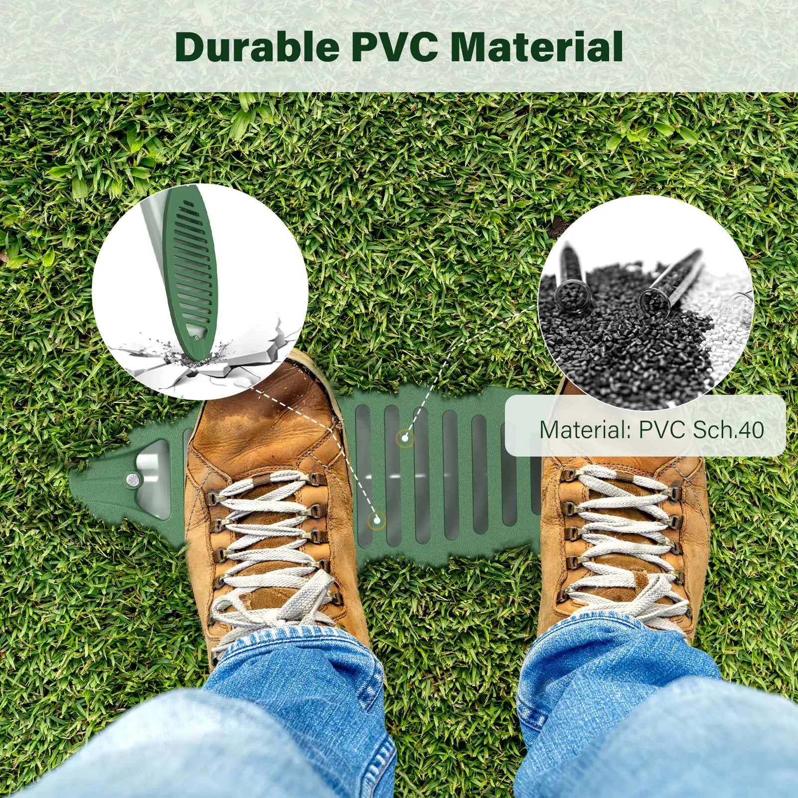 Grille De Drainage Inclinée En PVC - Pour Jardin Et Paysage, évite Les Flaques D'eau