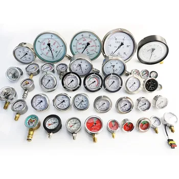 Stainless Steel Manometer Glycerin Filled Pressure Gauge Shock-proof ...