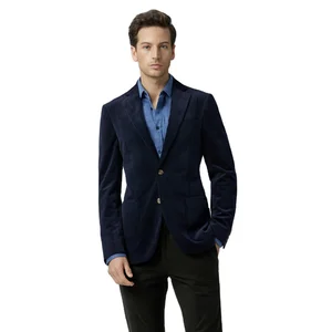 Hot Selling Stylish Casual Unique Polyester Corduroy Suit Coat Jacket Blazers for Men