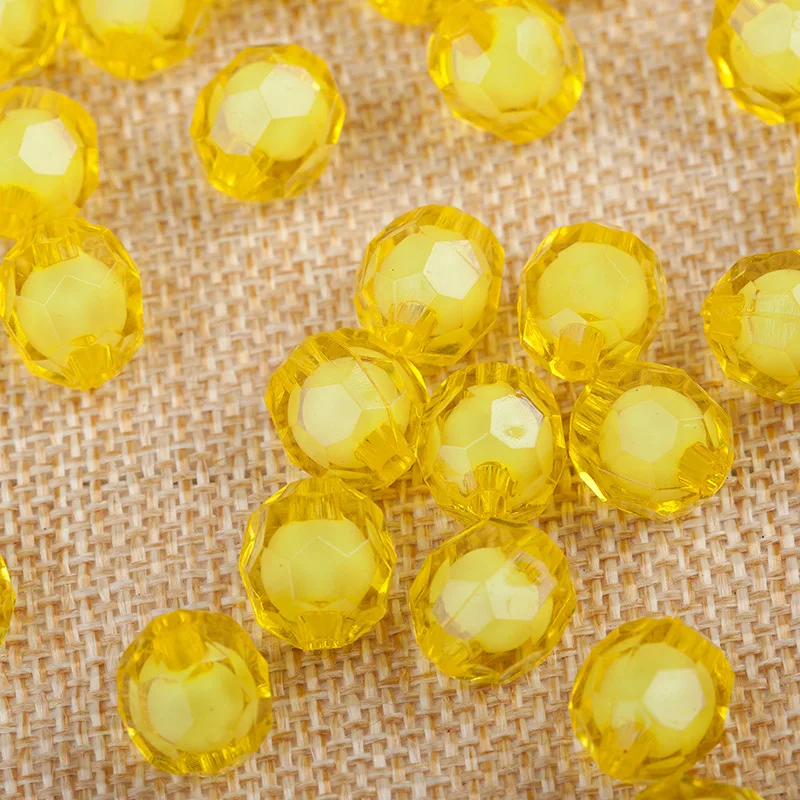 10 Grandi Perline Rotonde Da 14 Mm In Resina Acrilica Blu - Foto 2