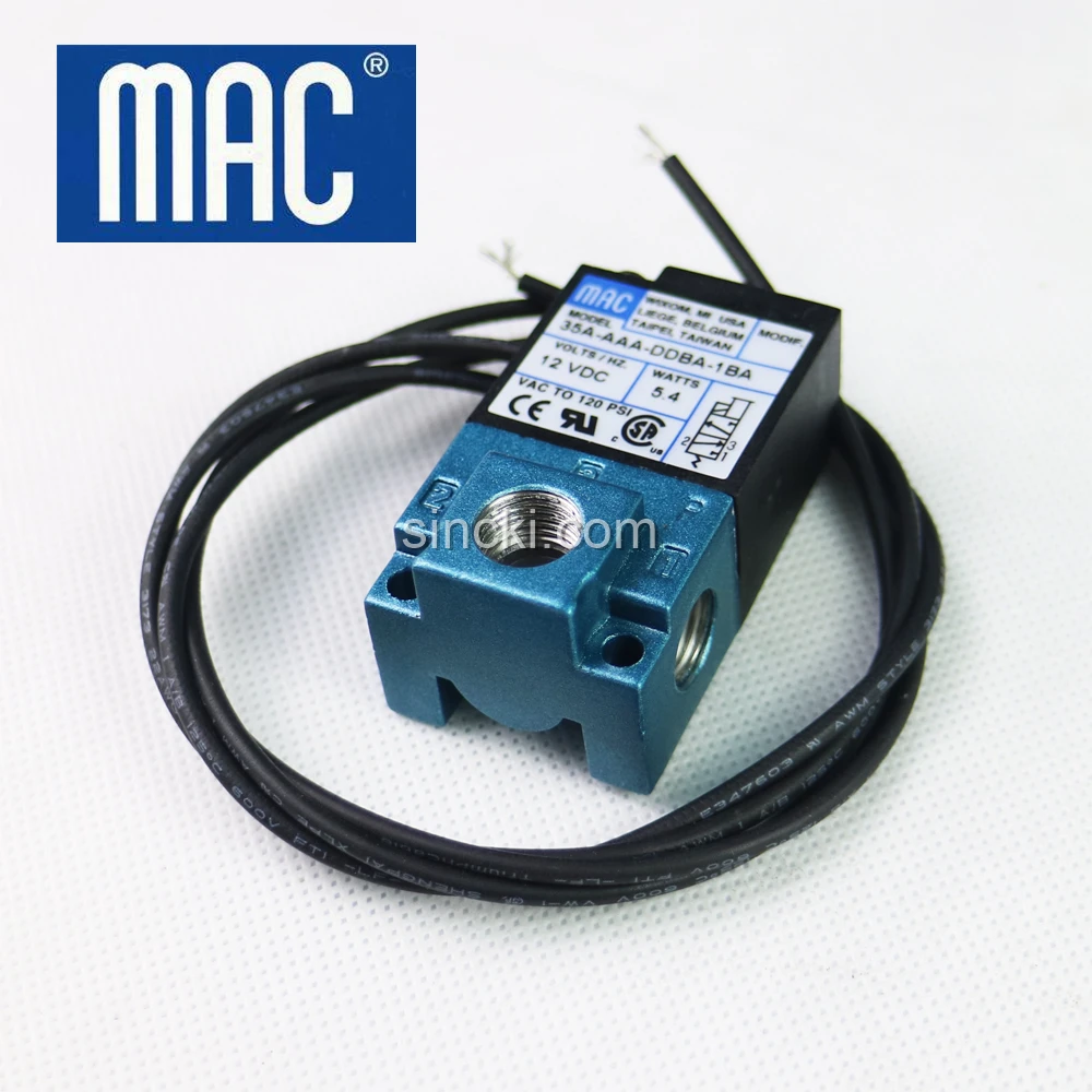 MAC Type 35 Series Direct Solenoid and Pilot Operated Valve Used for Air Lubricator in Machinery Applications