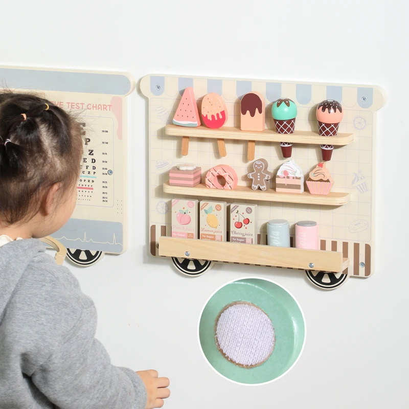 2025 Products Wooden Little Train Wall Game Montessori Tool Car Small Train Princess Makeup Set Doctor Toy Set  for Children CE