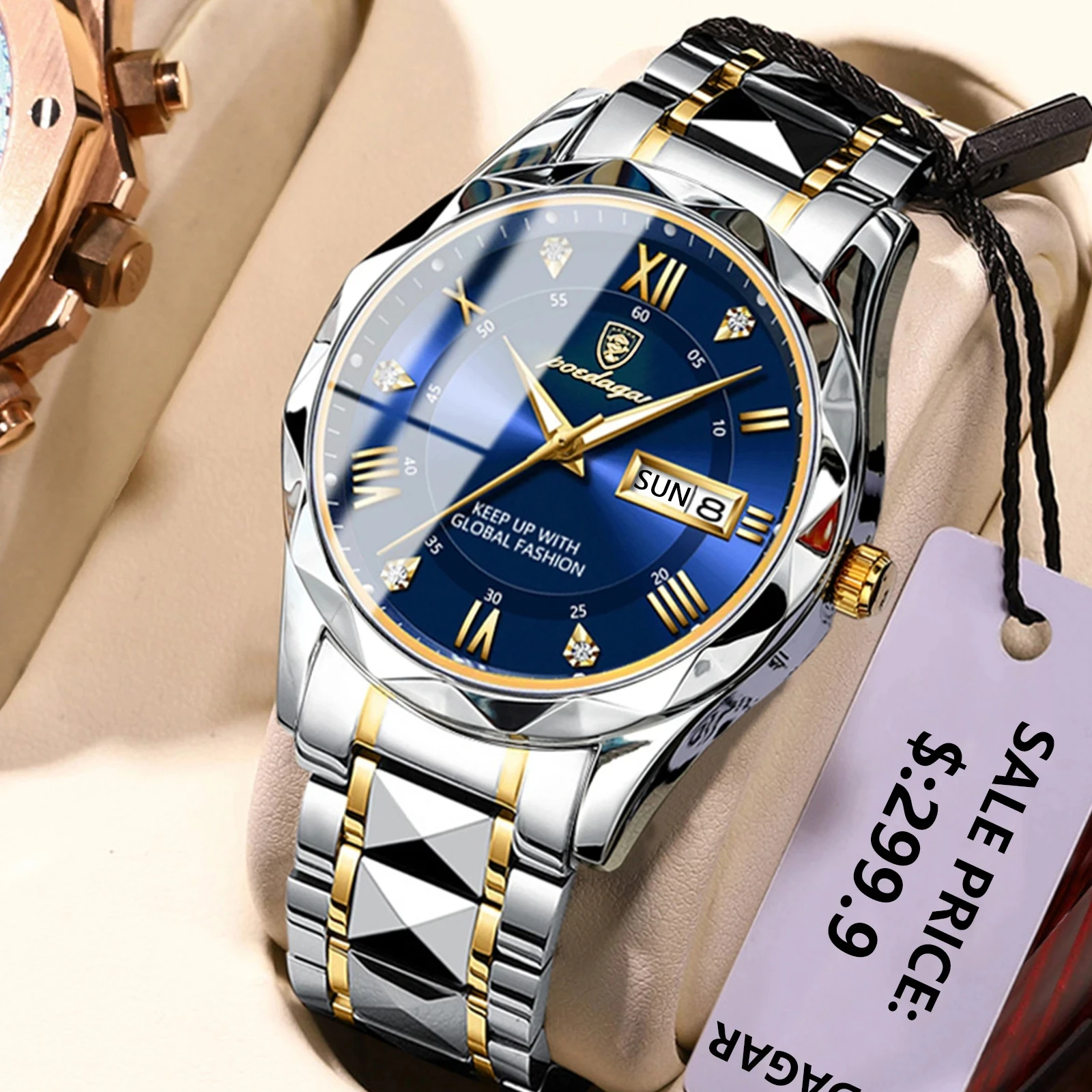 poedagar 615 luxury men watches business Alibaba