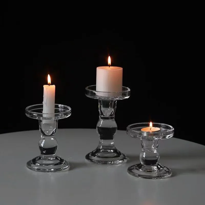 Clear Glass Candle Holder,Popular Floortofloor Straight Cylinder