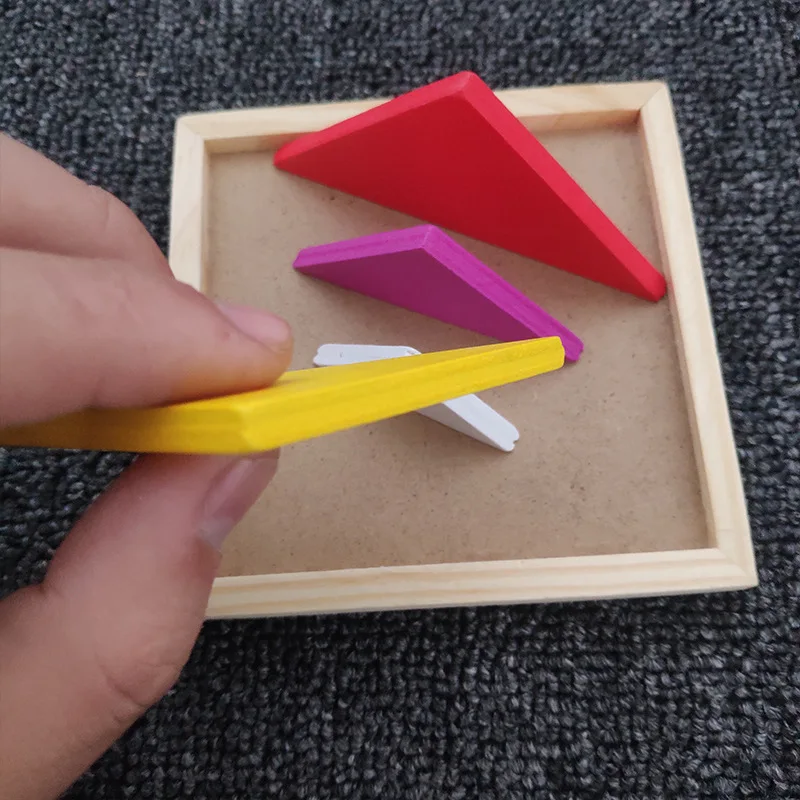 Wooden Educational Tangram Kindergarten Puzzle Blocks Toys - Buy ...