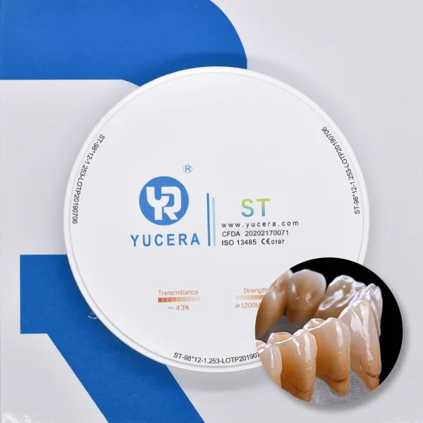 Yucera ST False Teeth Yucera Dental Zirconia Blank Multilayer Dentaire 98*12 All-ceramic Disc