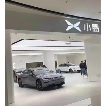 car show room logo light box garage led lighting ceiling stretch film led light boxled garage manufacturer