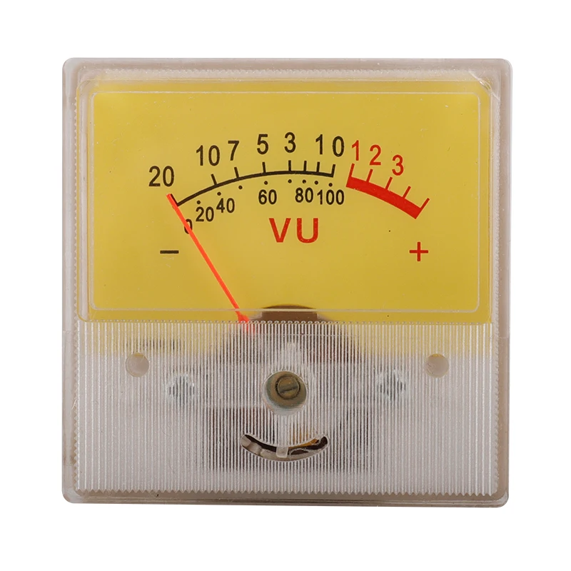 Large Panel Mini Amp Trade Header Meter 500UA De Analog with RGB LED Vu Meter Power Meter Plus Rgb Led Trade Header Meter