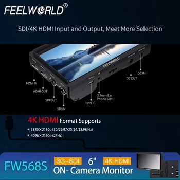 FEELWORLD FW568S Professional Video Assist Monitor Waveform RGB Parade YUV Parade Histogram False Color Factory Direct detail image