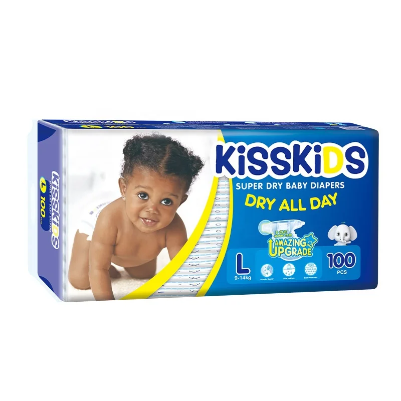 Kisskids-pañales desechables para recién nacidos, grado A, suave y