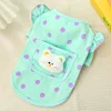 253B White cat with blue and purple polka dots