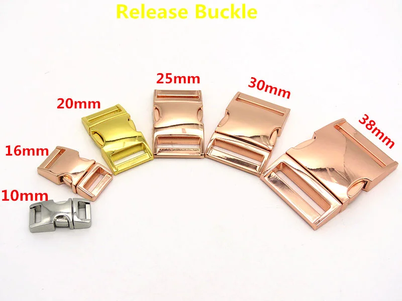 Wholesale High Quality Pet Dog Collar Metal Hardware Rose Gold Side