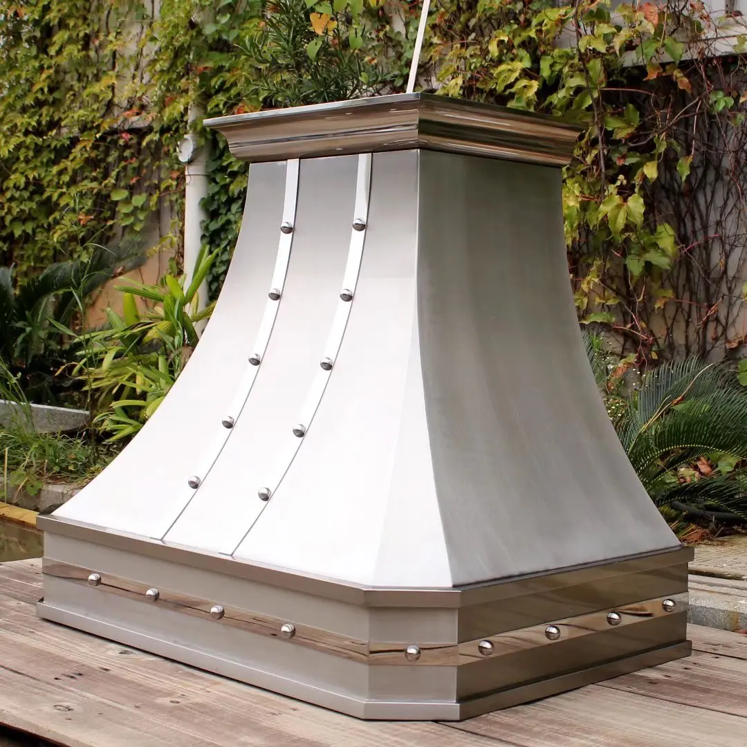 Kitchen Stainless Steel Cooking Hoods / Wall Mounted Stainless Steel