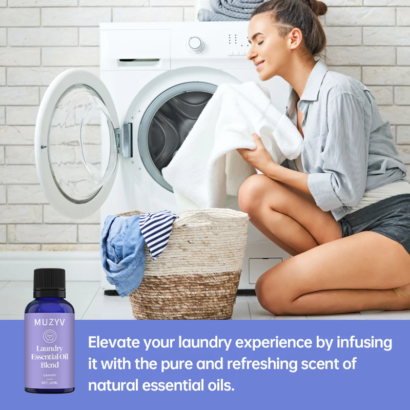 Custom All-Natural Aromatherapy Oil Diffuser Fresh Laundry Essential Oil Blend with Lavender Orange Jasmine Ingredients
