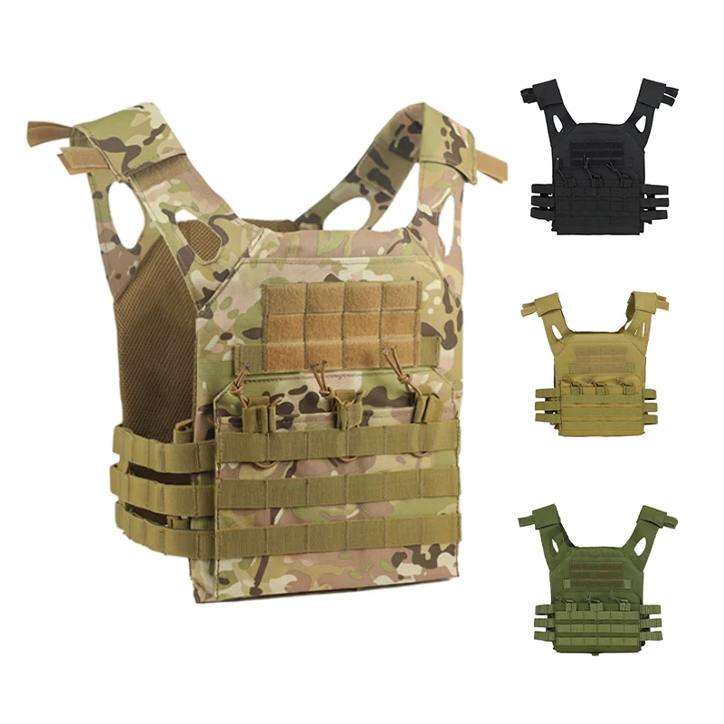 Outdoor Hunting Men's Paintball Molle Plate Carrier Vest Adjustable JPC Tactical Vest for Men