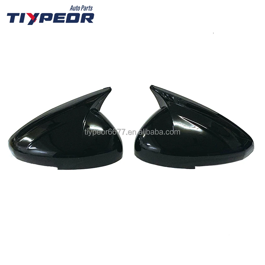 product for peugeot 208 308 508 2008 gloss black ox horn tiypeor side rearview mirror cover caps tiypeor-3