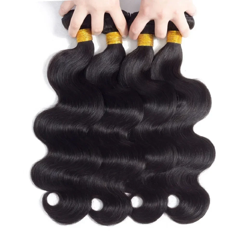 Barato Body Wave Bundles Cabelo Humano Polegada Remy Brazilian Weave Extensões Duplas Desenhadas_voghion.com