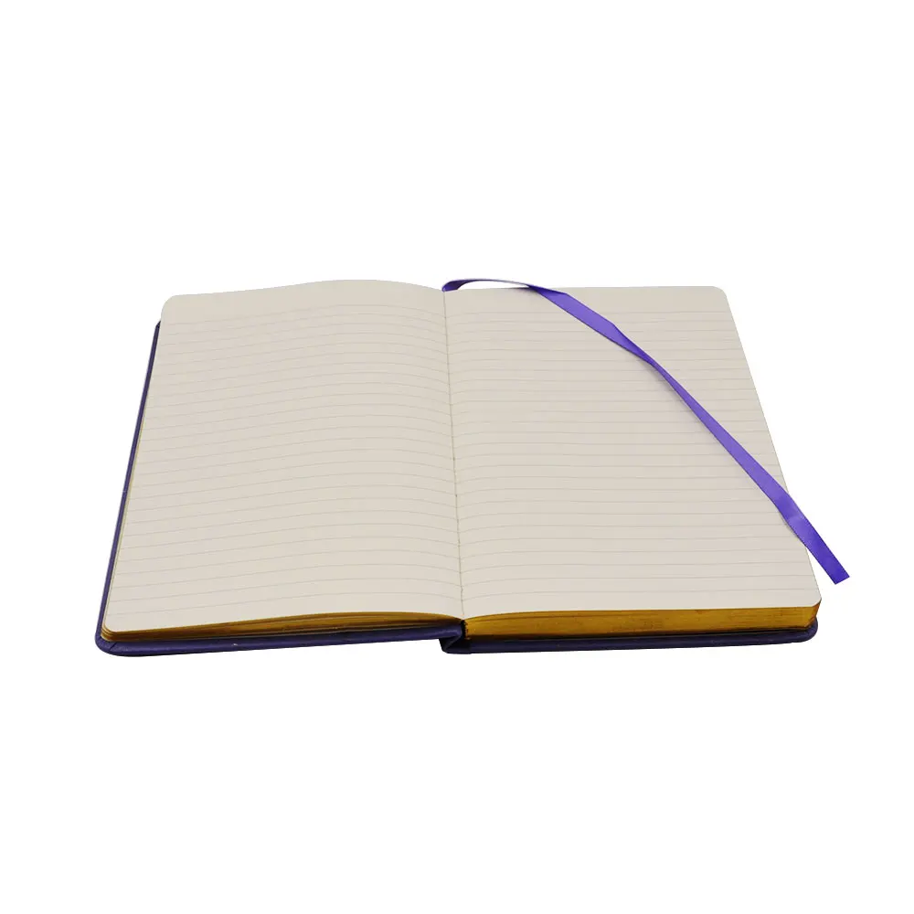 Блокнот в твердой обложке из искусственной кожи с золотым краем