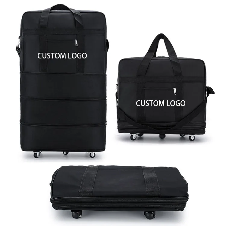 Expandable Suitcase Bag Large Capacity Portable Foldable Rolling Luggage Bag  with Multi-directional 5-wheel for Travel Business - AliExpress