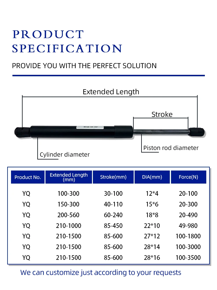 Murphy Wall Bed Compress Struts Free Stop Gas Spring Damper Shock