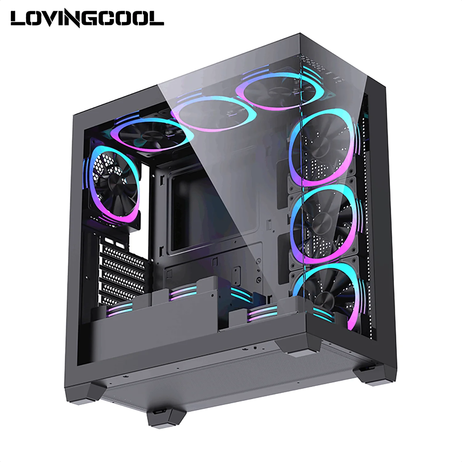 Custom Computer PC Case - Gaming ATX Motherboard RGB Fans