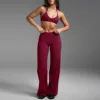 Sujetador y pantalón recto - rojo rumba