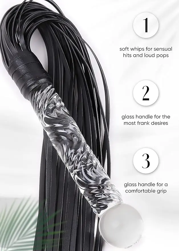SM-Peitsche Perfekt fr Paare Flogger Kunstleder BDSM-Peitsche Analsex  Masturbation Glas-Dildo Peitsche Anales Spielzeug fr Sexspiele