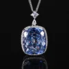 White Blue plated pendant with Chopin chain