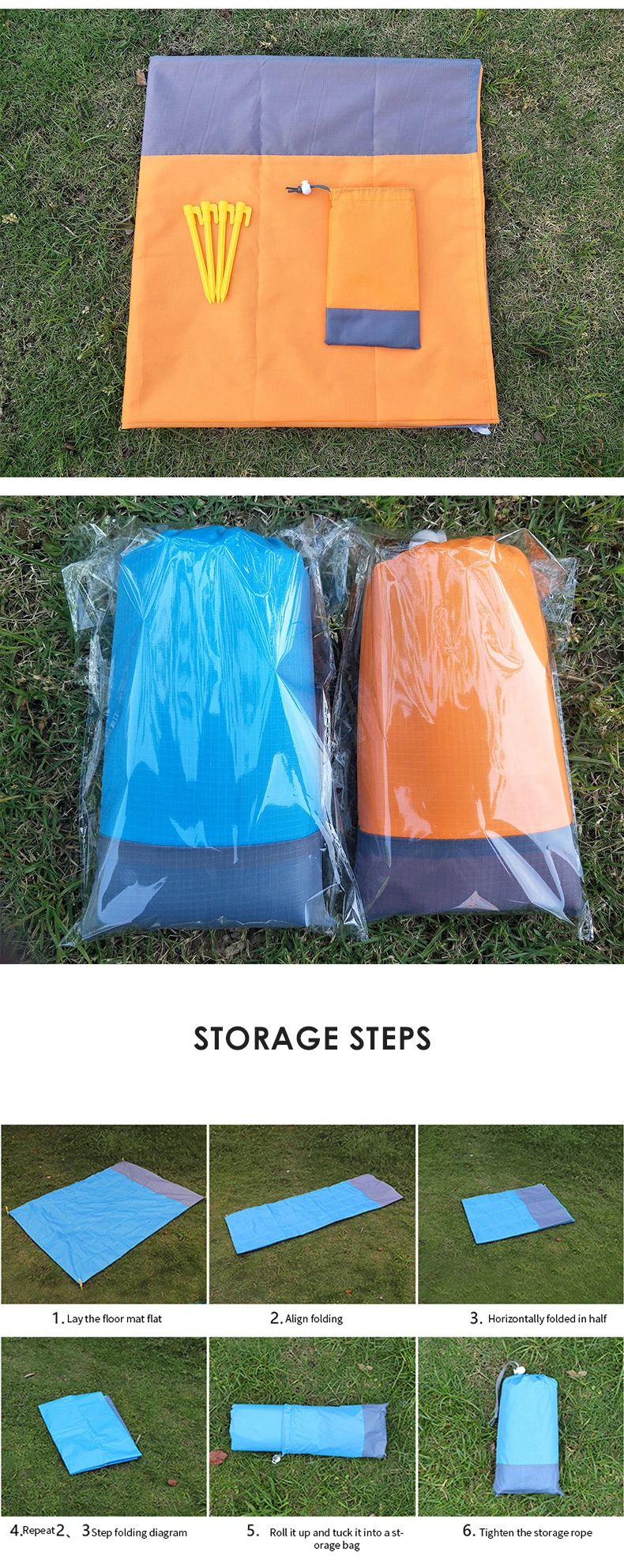 Sand Proof Waterproof Portable Parachute Nylon Ripstop Beach Blanket