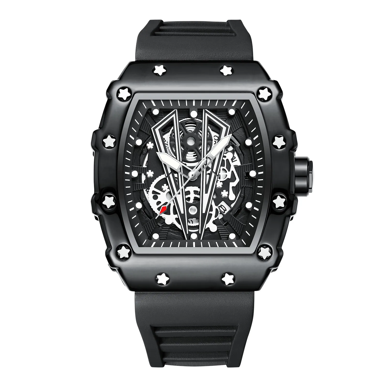 POEDAGAR 995 Brand New High Quality Ready to Ship Fancy Design Factory Wholesale Promotional Men Quartz Watches Silicone Strap