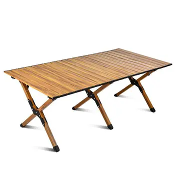 Customized Portable Folding Picnic Table Egg Roll Table Furniture Outdoor for Beach Camping Garden BBQ