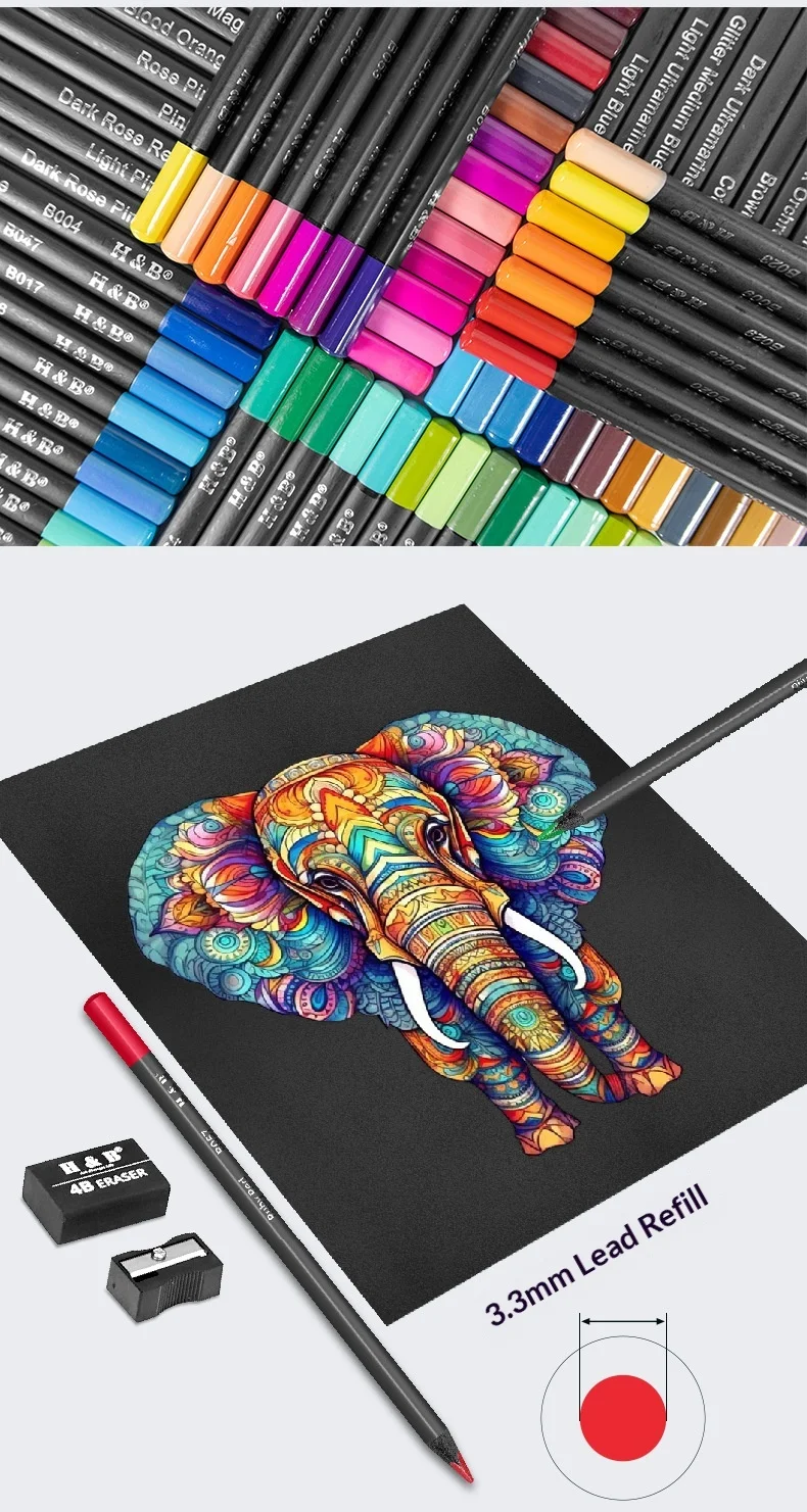 Professionele kleurpotloden set aquarel en oliebasis_voghion.com