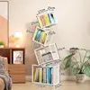 Bibliothèque flottante blanche à quatre niveaux
