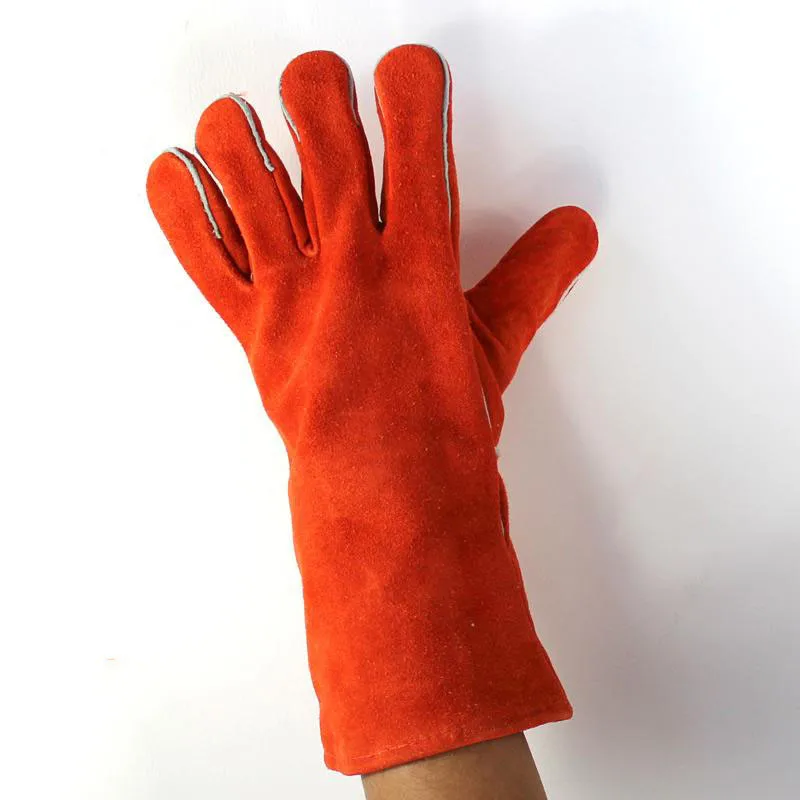 Industrial Leather Hand Gloves Safety Gloves for Weldman Use