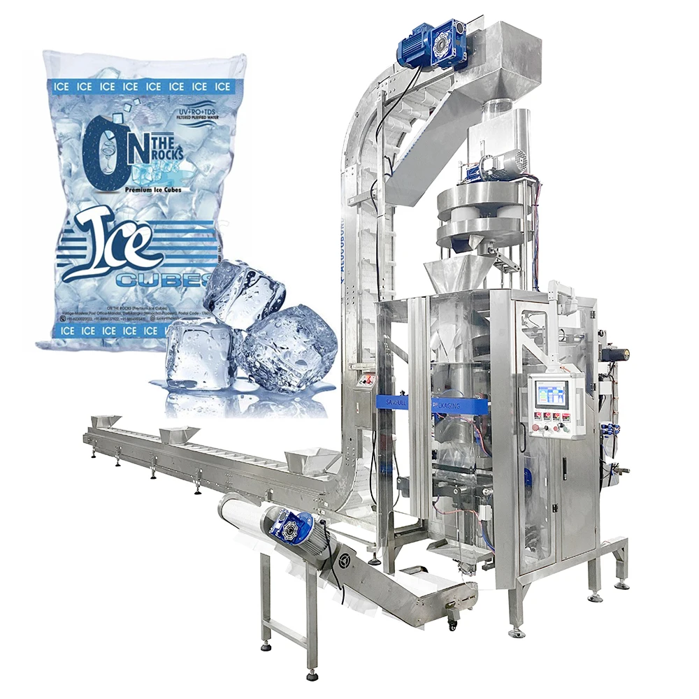 Fully Automatic Vertical Weighing Cup Filler Pillow Bag 1kg 5kg Ice ...