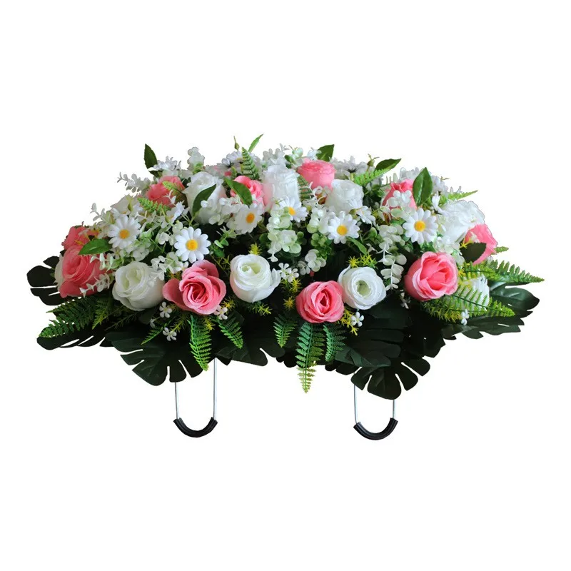 SELLE DE FLEURS pour pierre tombale de cimetière, décoration florale SELLE DE FLEURS pour pierre tombale de cimetière, décoration florale