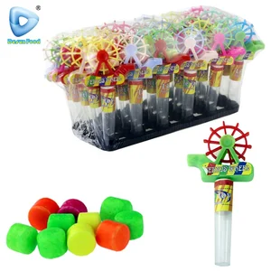 Hot Selling Plastics Cartoon Ferris Wheel Toy Candy With Whistle