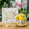 Bee & Butterfly Petal Teapot - Gold Trim (Gift Box)